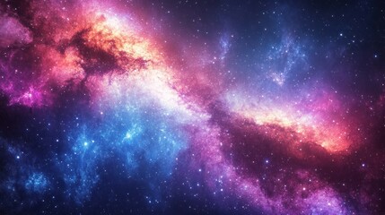 Obraz premium A Stunning Cosmic Landscape with Nebulae and Stars