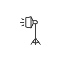 Photo Studio Light line icon