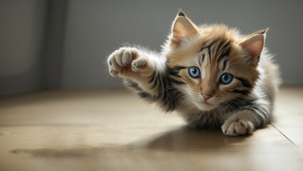 portrait of a cat with a eyes