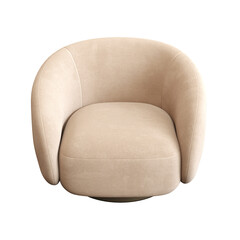 armchair isolate on a transparent background, comfortable furniture for home interior, 3D illustration, cg render
