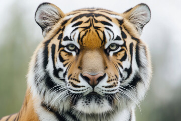 Fototapeta premium A portrait of a happy tiger.