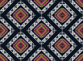 Geometric ethnic pattern or african aztec pattern india carpet Design for fabric, background, curtain, carpet, clothing, wrapping, Batik, fabric wallpaper, Vector illustration pattern