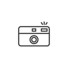 Vintage Film Camera line icon
