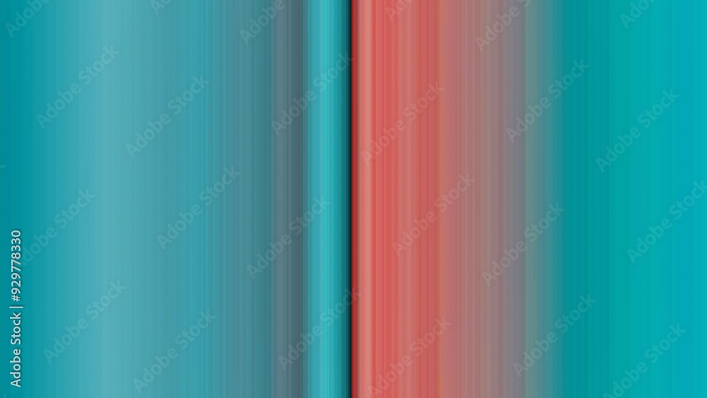 Poster abstract vertical light stripes in red and cyan