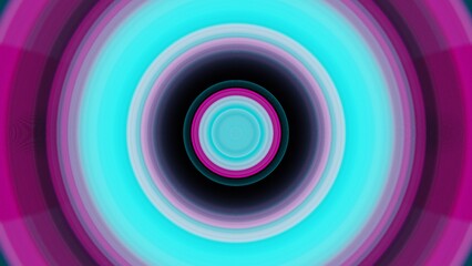 Radiant Concentric Circles in Cyan and Magenta