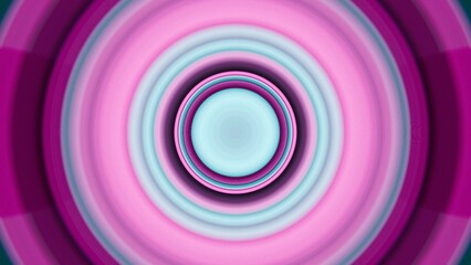 Radiant Concentric Circles in Cyan and Magenta