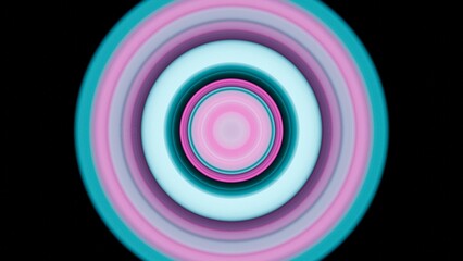 Radiant Concentric Circles in Cyan and Magenta