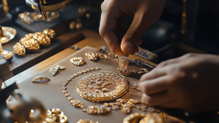 High-resolution cameras inspecting jewelry for export 