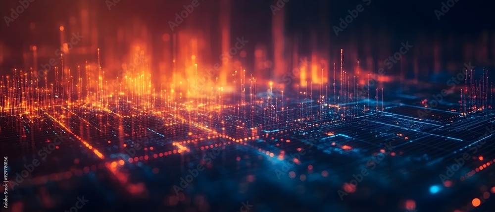 Fototapete predictive modeling in data mining systems visualizing future forecasts and analytics based on intel
