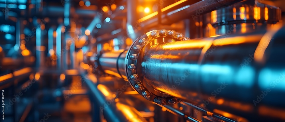 Poster conceptual photography of predictive maintenance algorithms in futuristic automation systems