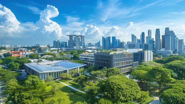 Education excellence in Singapore is exemplified by institutions like NUS and NTU, attracting students globally with their world-class programs and research.