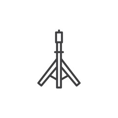 Adjustable light stand line icon