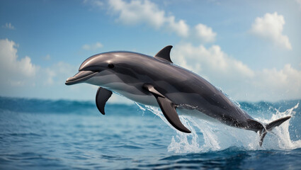 Fototapeta premium dolphin jumping out of water