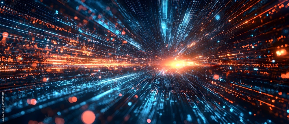 Poster digital artwork showcasing the power of real time predictive modeling and analytics