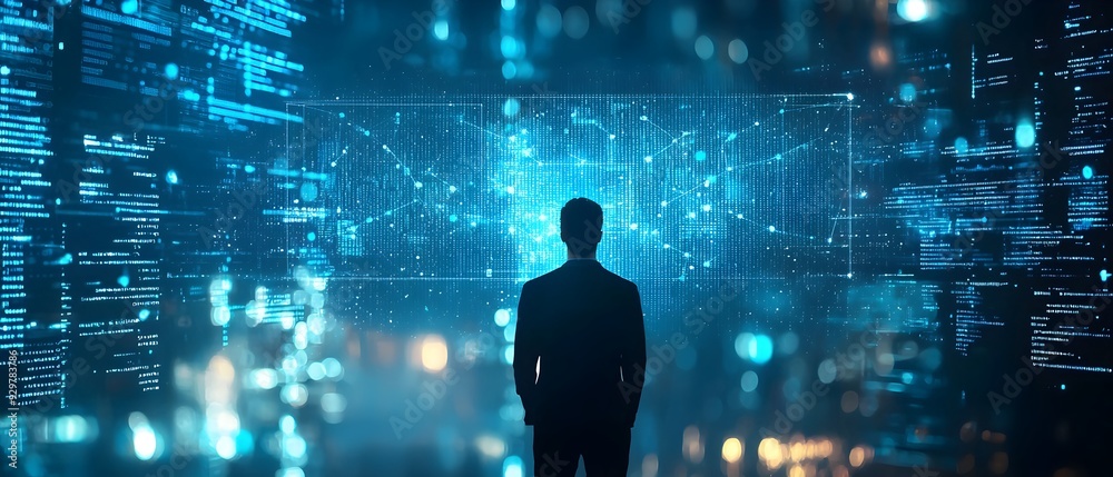 Poster predictive analytics showcasing the forecasting of human behavioral patterns and trends through adva