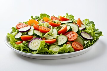 salad with tomatoes and cucumbers