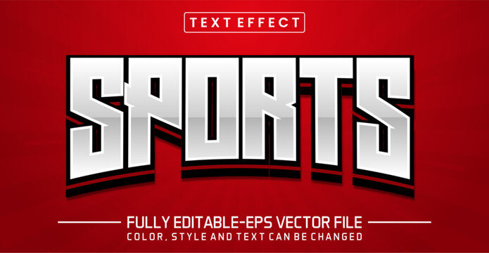 Sports  font Text effect editable