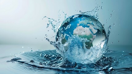 An attractive and easy visual that shows how water affects the world