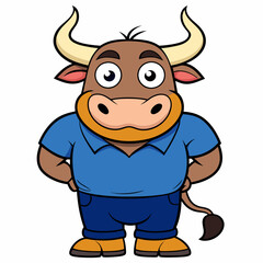 Bull  art vector illustration