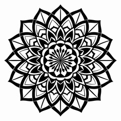 Mandala line art. Mandala for coloring page
