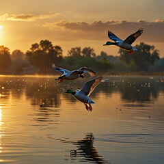 duck in flight