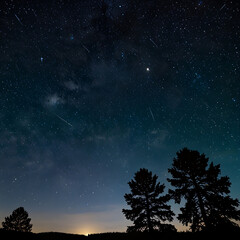 Naklejka premium starry night sky