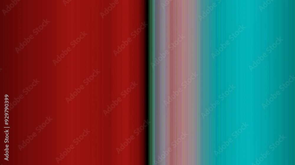 Poster abstract vertical light stripes in red and cyan