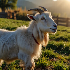 Fototapeta premium goat on the meadow
