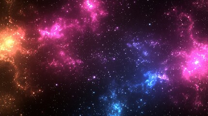 Naklejka premium Cosmic Nebula with Vivid Hues