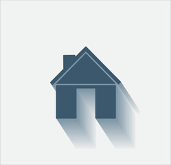 Vector dark color icon with shadow on light background