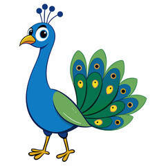 Beautiful peacock art vector illustration