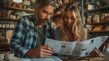 Couple working together in counseling building View the project plan