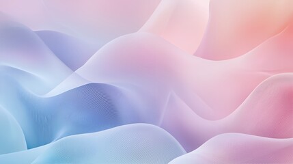 Obraz premium Soft, flowing abstract waves in pastel colors create a soothing visual experience.