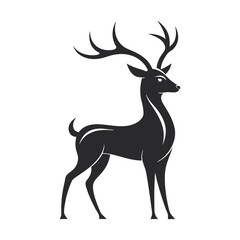 Obraz premium deer silhouette vector eps