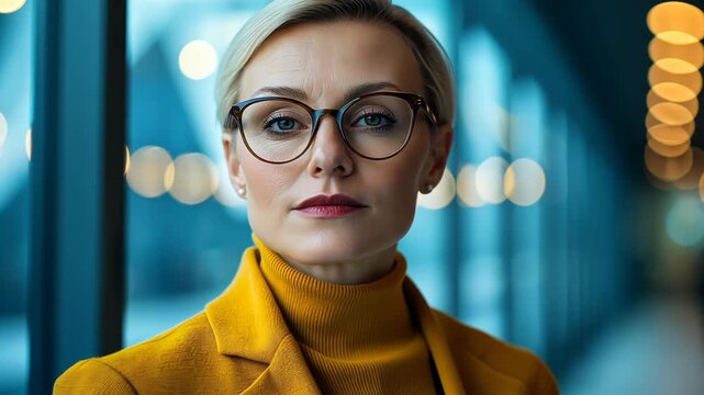 Attractive mature successful woman portrait