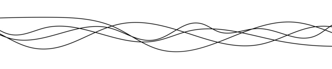 Thin curved wavy lines