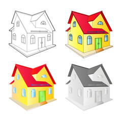 Fototapeta premium House logo set, isolated on white background vector illustration