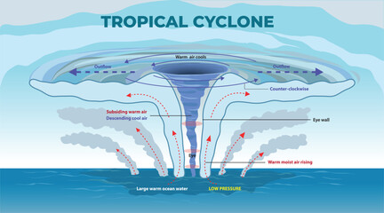 illustration of tropical cyclone diagram