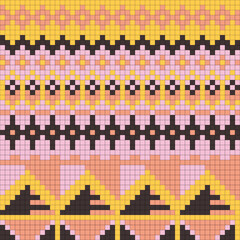 Geometrical seamless knitting scheme pattern background