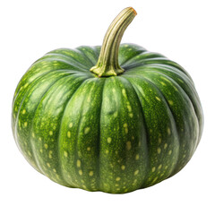 Green pumpkin isolated on transparent background