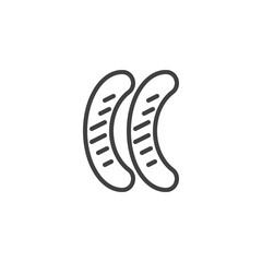 Bratwurst sausage line icon