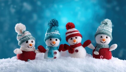 little knitted snowmans 