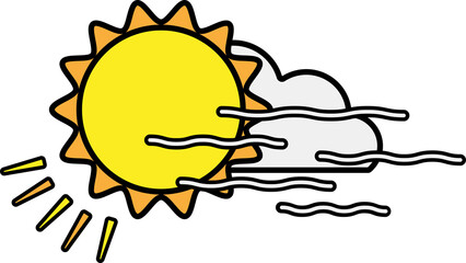 Weather Status-Mostly clear with fog