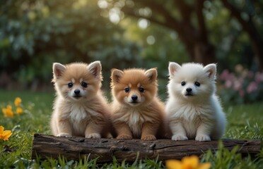 Obraz premium group of dogs