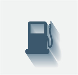 Vector dark color icon with shadow on light background