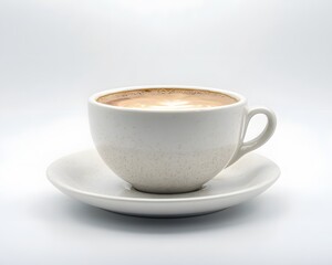 Naklejka premium Minimalist Cup of Cappuccino.