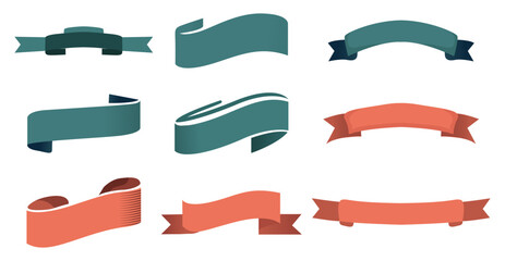 Ribbon Banner Aesthetic Vector