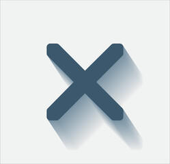 Fototapeta premium Vector dark color icon with shadow on light background