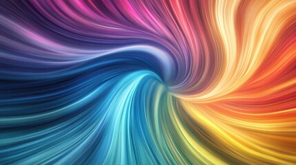 Obraz premium Abstract Swirling Rainbow Colors Background - Digital Art