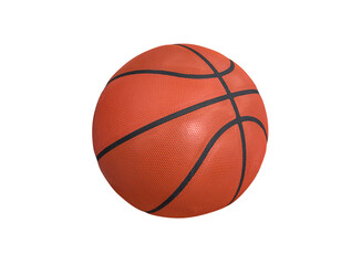 Orange basketball ball isolated on white background.